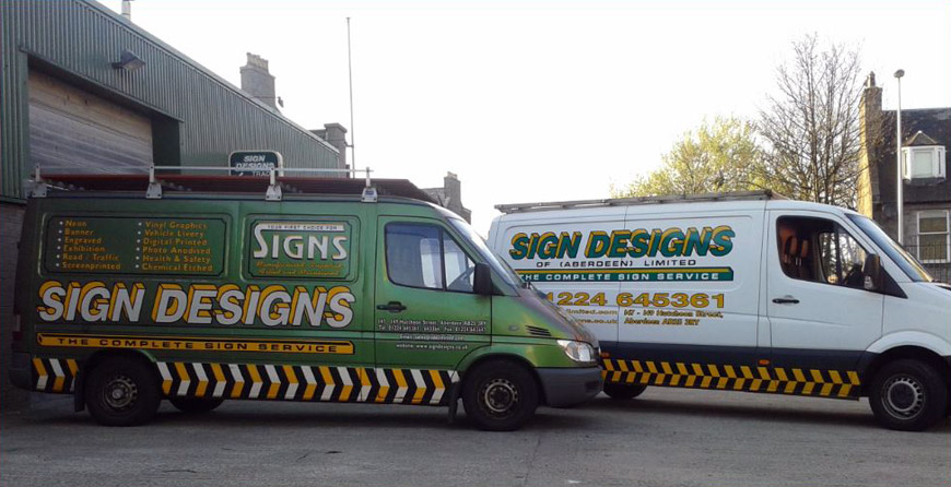 sign designs aberdeen company vans