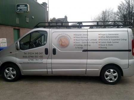 Aberdeen Carpentry vehicle graphics