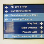 Aberdeen Sick Childrens Hospital signage
