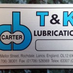 photo anodising panel for CB Carter