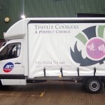 Thistle Couriers van graphics
