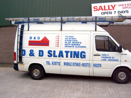 D-D Slating van graphics