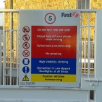 First Bus Aberdeen safety signs